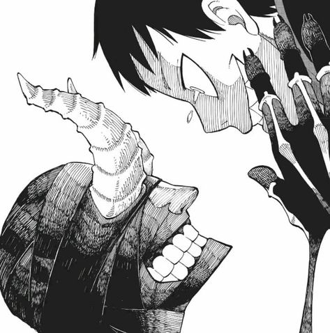 Manga Panels on Twitter: "… " Fire Force, An Anime, Anime Character, Force, Black And White, Twitter, Flowers, Anime, White