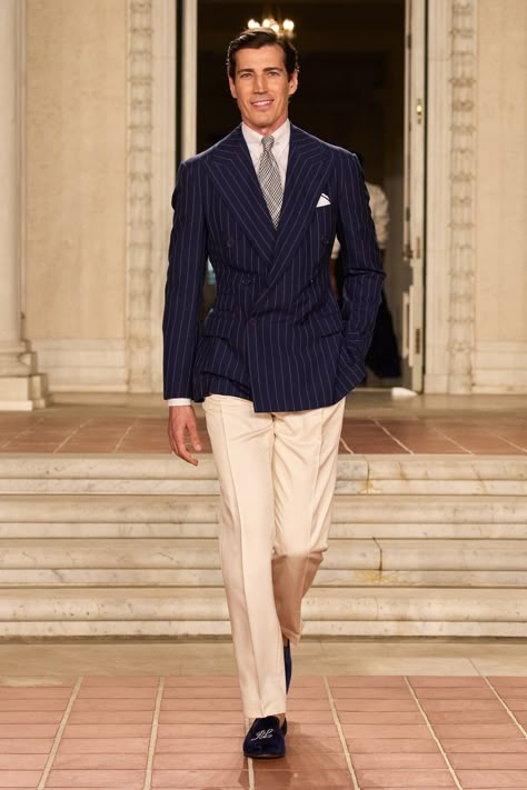 Ralph Lauren Looks, Ralph Lauren Suits, Spring 2023 Ready To Wear, Suits Office, Preppy Mens Fashion, Classy Suits, Ralph Lauren Menswear, Dress Suits For Men, 2023 Ready To Wear