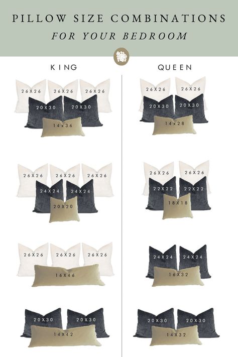 Bedroom Pillows Arrangement, Bed Pillow Arrangement, Beautiful Bed Designs, Pillow Combinations, Letto King Size, Cama Queen Size, Cama King Size, Bedding Inspiration, Pillow Arrangement