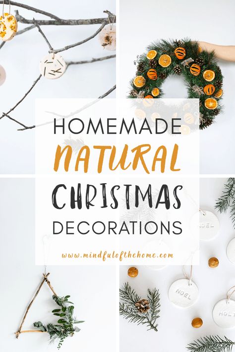 Diy Natural Christmas Decorations, Natural Christmas Decorations, Sustainable Christmas Decorations, Christmas Diy Decor, Zero Waste Holiday, Natural Christmas Wreaths, Navidad Natural, Zero Waste Christmas, Natural Christmas Tree