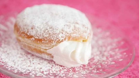 Cream Filled Donut Recipe, Doughnut Filling Recipe, Filled Donut Recipe, Holland Cream, Doughnut Filling, Cream Filling Recipe, Cream Filled Donuts, Donut Filling, How To Make Cream