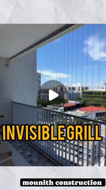 Safety Grills For Balcony, Iron Grill Design Balconies, Grill Balcony Design, Invisible Grills For Balcony, Balcony Sliding Door Ideas, Balcony Safety Grill Design, Grill Design For Balcony, Safety Grill Design, Invisible Grill