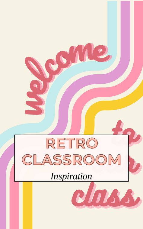 Groovy Door Decor Classroom, Funky Classroom Decor, Groovy Classroom Doors, Groovy Decorations Ideas, Retro Classroom Door, 70s Classroom Decor, Creative Classroom Decoration Ideas, 70s Classroom, Groovy Classroom Decor