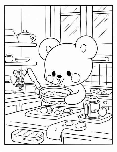 Full Coloring Pages, Coloring Aesthetic Page, Simple Cute Coloring Pages, Bold And Simple Coloring Pages, Cute Cartoon Coloring Pages, Coloring Pages Aesthetic Coquette, Cute Coloring Book Pages, Aesthetic Coloring Pages Simple, Cute Drawings To Color