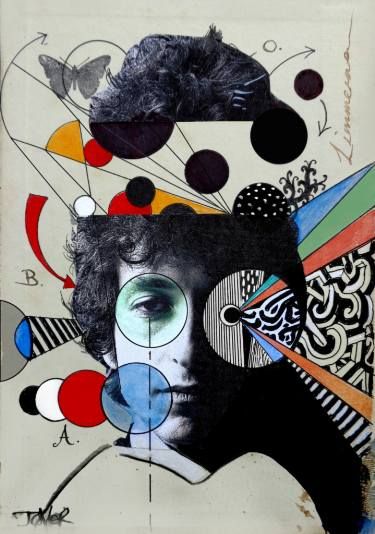 Saatchi Art Artist Loui Jover; Collage, “dylan deconstruct” #art Kunst Collages, Collage Foto, Loui Jover, Collage Portrait, Collage Artwork, Collage Design, A Collage, Pics Art, Art Plastique