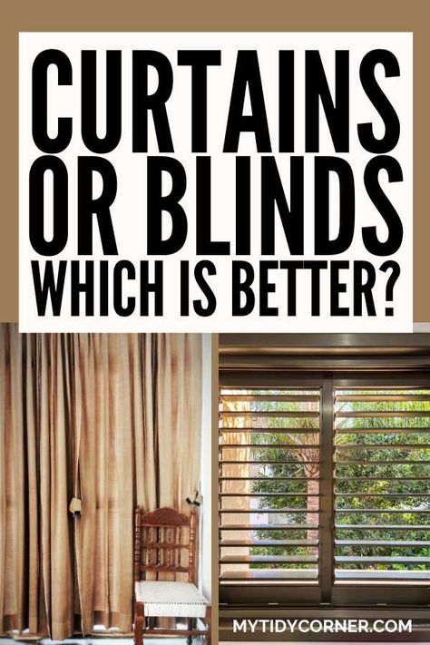 Curtains vs blinds which is better Living Room Curtains Or Blinds, Living Room With Blinds And Curtains, Blinds For Windows With Curtains, Window Coverings With Blinds, Bedroom Curtains Or Blinds, Curtains Or No Curtains Living Room, Living Room Windows Blinds, Blinds For Large Windows Bedroom, Blinds In Bedroom Window