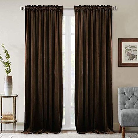 Amazon.com: StangH Grey Velvet Curtains 108 inches Long - Heavy-Duty Blackout Velvet Drapes Heat & Chill Resistant Window Panels for Villa/Patio Door, 52 by 108-inches, 2 Pcs: Home & Kitchen High Ceiling Curtains, Large Windows Living Room, Curtain Shades, Grey Velvet Curtains, Fancy Curtains, Grey Blackout Curtains, Ceiling Curtains, Velvet Drapes, Curtain Clips