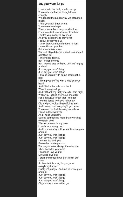 James Arthur Lyrics Say You Won't Let Go, Just Say You Won't Let Go Lyrics, Say You Won’t Let Go James Arthur Lyrics, Say You Won’t Let Go Lyrics, Say You Won't Let Go Lyrics Aesthetic, Can I Be Him James Arthur Lyrics, James Arthur Say You Wont Let Go, Say You Won’t Let Go, Say You Won't Let Go