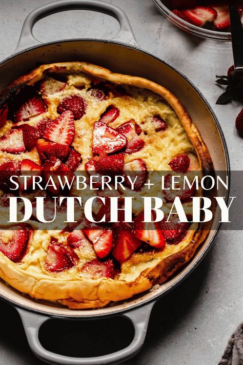 Lemon Dutch Baby, Dutch Baby Pancakes, Dutch Babies, Baby Recipe, Breaking Fast, Dutch Baby Recipe, Baby Pancakes, German Pancakes, Dutch Baby Pancake