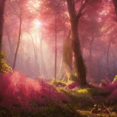 Cinderella Retelling, Aesthetic Cottage Core, Dnd Inspiration, Ella Enchanted, Aesthetic Cottage, Fairytale Aesthetic, Elf Magic, Light Aesthetic, Pink Forest