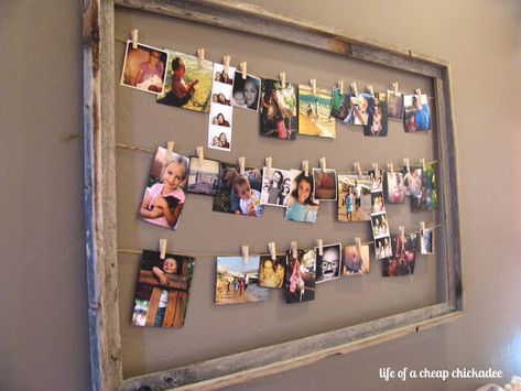 Source: sundiandmike.blogspot.com 4. Hanging On Strings In A Frame If simply hanging your photos from a string on the wall seems too “unfinished” for you, try suspending the string from a frame, then clip the photos to the string. This creates more of a traditional look that might appeal more to you, but it’s still anContinue Reading... Hanging Pictures On The Wall, Decorate House, Pictures On String, Photo Frame Ornaments, Instagram Photo Frame, Diy Picture, Salou, Ornament Frame, Hanging Photos