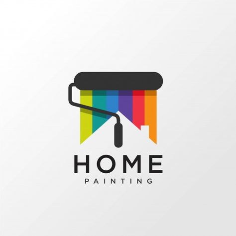 Painting logo design with home concept r... | Premium Vector #Freepik #vector #logo #abstract #design #city Painting Logo Design Ideas, Painting Logo Ideas, Paint Logo Design, Painting Logo Design, Luxury Real Estate Logo, Realtor Logo Design, Paint Logo, Painting Logo, Design City