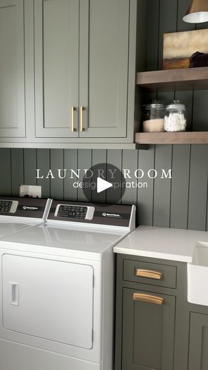 Dark Laundry Room Cabinets, Dark Washer And Dryer Laundry Room, Washer And Dryer Room, Dark Green Laundry Room, Laundry Room With Top Loader Ideas, Laundry Room Color Ideas, Laundry Room Paint, Laundry Room Colors, Laundry Room Paint Color