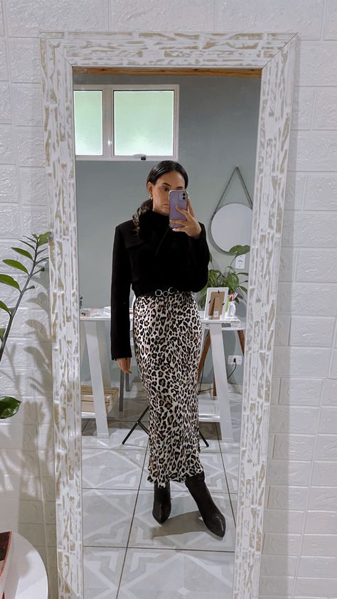 Printed Satin Skirt Outfit, Animal Print Midi Skirt Outfit, Leopard Skirt Winter Outfit, Animal Print Satin Skirt Outfit, Leopard Print Satin Skirt Outfit, Leopard Slip Skirt Outfit, Satin Leopard Skirt Outfit, Leopard Satin Skirt Outfit, Long Cheetah Skirt Outfit