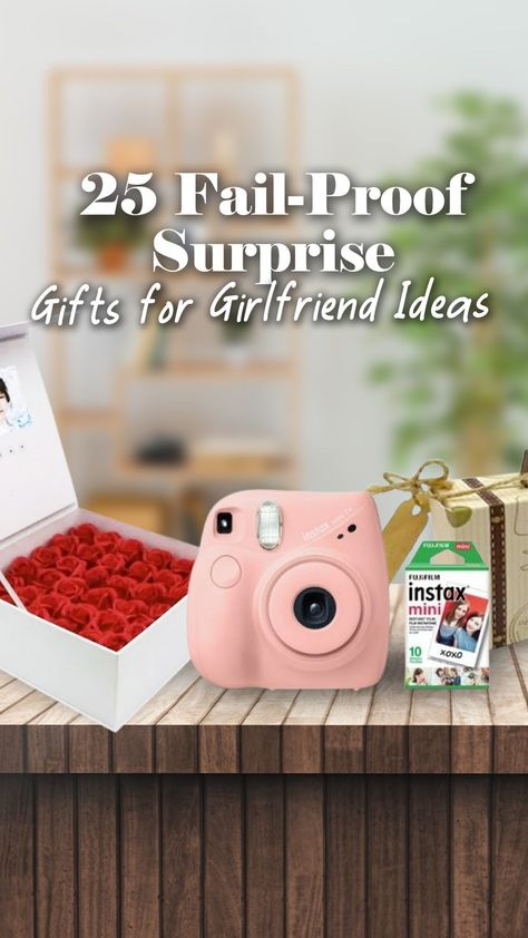 We have prepared a list of 25 the best surprise gifts for your girlfriend that you can choose from. Some of the items are the real gifts, while others are things that will help you in creating a special reveal for your girlfriend. #christmasideas #giftideas #thebestgift #christmasgiftideas #usefulgifts #christmasgift #gifts #giftsforchristmas #coolgifts Surprises For Girlfriend Ideas, Gift Box Ideas For Girlfriend Birthday, Customized Gifts For Girlfriend, Cute Gifts For Your Girlfriend Christmas, Girlfriend Gifts Amazon, Gifts For Your Girlfriend Birthday, Personal Gifts For Girlfriend, Gift To Girlfriend Ideas