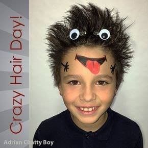 Easy Crazy Hair Day Ideas, Easy Crazy Hair Day, Crazy Hair Boys, Crazy Hair For Kids, Crazy Hair Day Ideas, Friendly Monster, Crazy Hat, Crazy Hat Day, Hat Day