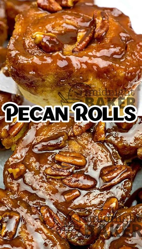 You haven't lived until you have tried these sticky pecan rolls. They are so easy to make using simple ingredients. The sticky pecan rolls are the perfect summer dessert recipe that is easy to take to backyard parties and potlucks. Feed a crowd with these rolls. Pecan Cinnamon Rolls Recipe Sticky Buns, Unique Cinnamon Rolls, Cinnamon Rolls With Pecans, Pecan Rolls Recipe, Easy Sticky Bun Recipe, Caramel Pecan Rolls, Easter Brunch Dessert, Caramel Pecan Sticky Buns, Easy Sticky Buns