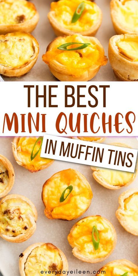 Easy Mini Egg Quiches, Mini Veggie Quiches In Muffin Tin, Miniature Breakfast Quiche, Mini Egg Quiche Crustless, Quiche Pastry Cups, Mini Kiesh Recipes, Mini Cheese Quiche, Muffin Size Quiche, Egg White Mini Quiche