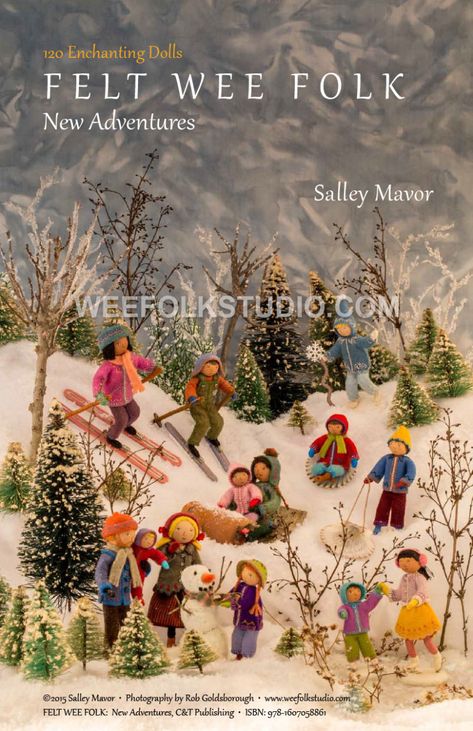 Felt Wee Folk | SALLEY MAVOR Wee Folk Studio, Salley Mavor, Dolls House Figures, Wee Folk, Arte Folk, Bendy Doll, Folk Doll, Clothespin Dolls, Pin Doll