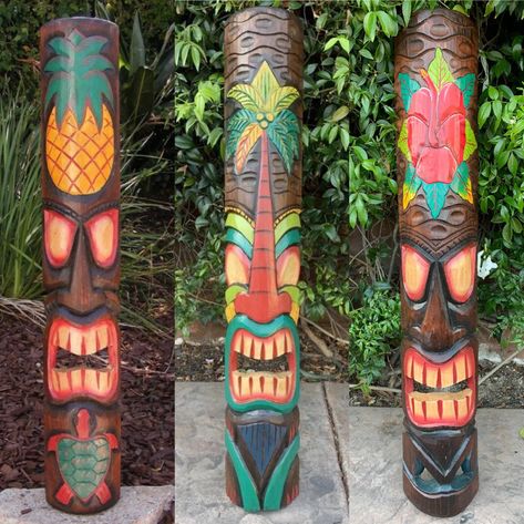 Lava Rock Fireplace, Tropical Bar, Tiki Masks, Tiki Signs, Tiki Faces, Tiki Head, Tiki Statues, Tiki Decor, Tiki Bar Decor