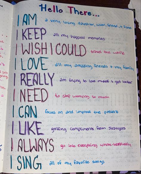 #journal #aesthetic #ideas #iam #ican Things To Put In Your Journal Aesthetic, Good Things To Journal About, Stuff To Put In Notebooks, Things I Wanted To Say But Never Did Journal Ideas, Ideas To Put In A Journal, Feeling Journal Ideas, Things To Put In Ur Journal, Things To Write Down In Your Journal, Stuff To Right In A Journal