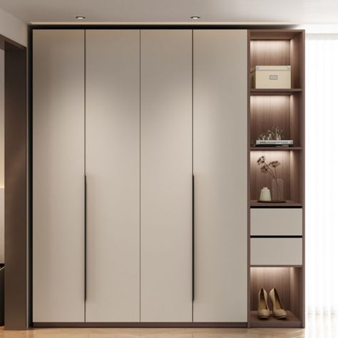 Hinged Storage Cabinet Modern Wardrobe Armoire with Garment Rod Wood Wardrobe Design, Wardrobe Design Bedroom Sliding, Wardrobe Laminate Design, Hinged Wardrobe, Vstupná Hala, Wall Wardrobe Design, Bedroom Wardrobe Design, Wardrobe Door Designs, Home Hall Design