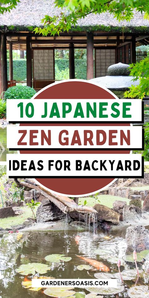 I LOVE these zen Japanese garden ideas! I want to design my backyard landscape with a path, lanterns and plants and now I have lots of garden inspiration to do it. #fromhousetohome #gardeningtips #gardenideas #japanesegarden Japanese Backyard, Japanese Garden Ideas, Japanese Garden Backyard, Zen Garden Ideas, Japanese Garden Style, Japanese Inspired Garden, Small Japanese Garden, Japanese Style Garden, Japanese Garden Landscape