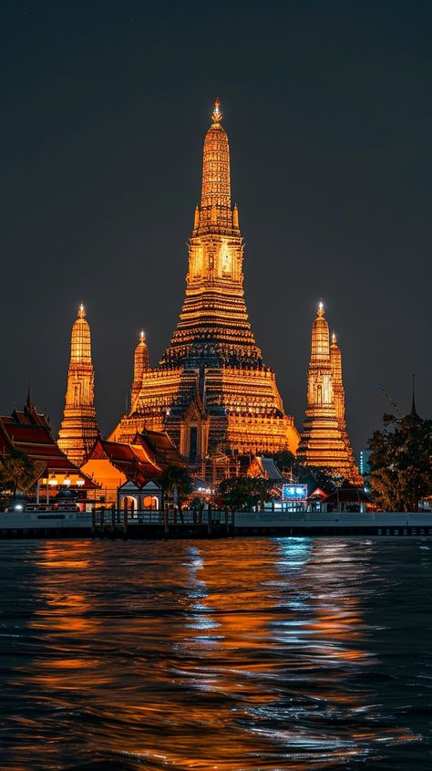 Bangkok Thailand Wallpaper, Bangkok Wat Arun, Thailand Beautiful Places, Thailand Temples, Wat Arun Temple, Wat Arun Bangkok, Thailand Bucket List, Thailand Islands, Bangkok Thailand Travel