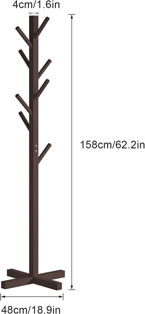 Tiasott Wooden Coat Rack Stand,Free Standing Tree Hanger,Standing Coat Rack with 8 Hooks,Hallway Entryway Clothes Hanger for Suits,Hats,Scarves,Handbags,Umbrella,Brown : Amazon.ca: Home Hand Bag Stand Ideas, Cloth Stand Bedroom, Handbag Stand Ideas, Wooden Clothes Hangers Ideas, Handbag Rack Ideas, Coat Rack Entryway Standing, Wooden Handbag Hanger, Bag Stand Hanger, Wooden Coat Stand