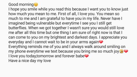 A good morning paragraph to your partner to let them know how much you mean to them❤ Good Morning Meaning, Paragraphs To Make Him Happy, Birthday Quotes For My Girlfriend, Good Morning Paragraph For Boyfriend, Morning Letter For Him, Good Morning Paragraphs For Best Friend, Good Morning Beautiful Paragraph, Good Morning Letter For Girlfriend, Good Morning Notes For Girlfriend