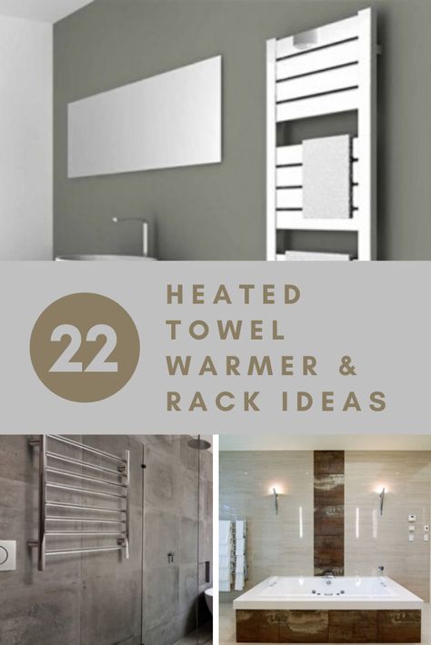 Modern Bathroom Towel Rack Ideas, Towel Bars In Bathroom Ideas, Towel Bars In Bathroom, Towel Warmer Rack, Steam Room Shower, Heated Towel Racks Bathroom, Heated Towel Bar, Heated Towel Warmer, Towel Heater