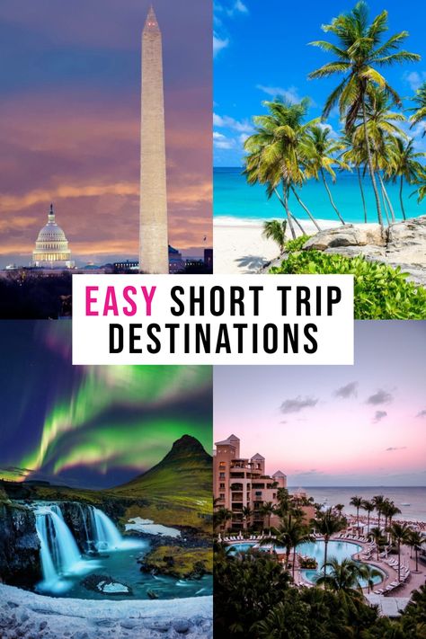 Short trip ideas for those wanting to travel more 24th Birthday Trip Ideas, Small Vacation Ideas, Winter Birthday Trip Ideas, Short Trips In The Us, Short Vacation Ideas, Guys Trip Ideas, 40th Birthday Travel Ideas, Couple Trip Ideas, Sweet 16 Trip Ideas