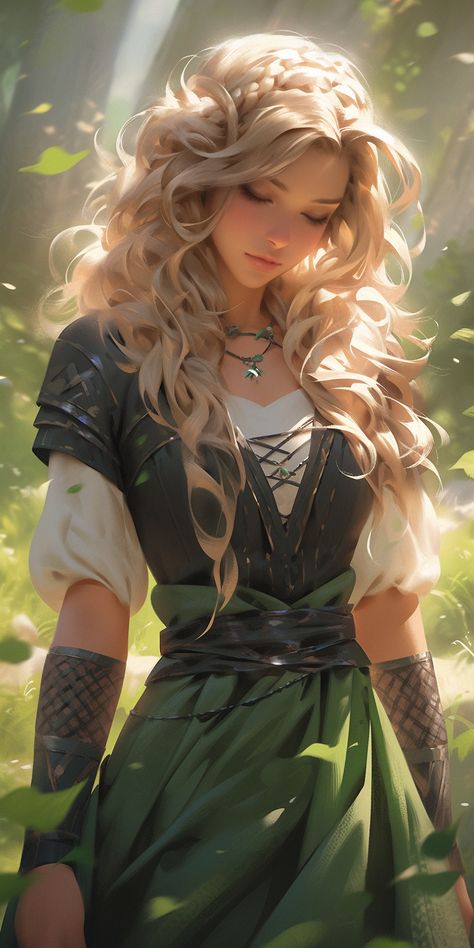 Character art created with Midjourney Ai #Artwork #Character #Fantasy Blond Witch Art, Fanstay Female Character, Dnd Disney Princess, Blonde Witch Fantasy Art, Fantasy Healer Art, Blond Woman Art, Fantasy Noblewoman Art, Blonde Pirate Woman, Fantasy Royalty Art