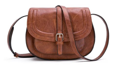 Sturdy crossbody satchel Trendy Luggage, Saddle Purse, Retro Texture, Saddle Handbags, Crossbody Saddle Bag, Cheap Purses, Crossbody Satchel, Beg Tangan, Burberry Handbags