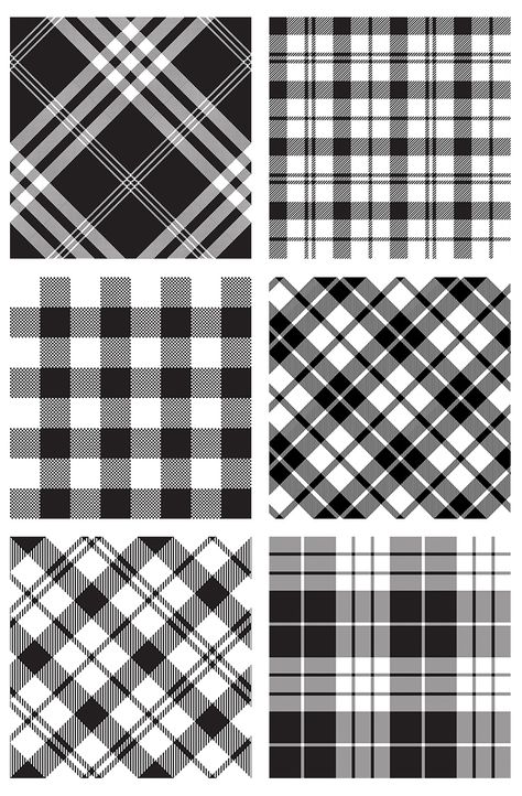 Black and white vector patterns texture. Tartan plaid wallpaper patterns. Scottish tartan plaid kilts. Fabric patterns texture design. Textile pattern classic fabrics. Seamless pattern texture. Seamless vector patterns. Stock vector illustrations. Tartan Plaid Wallpaper, Textile Pattern Design Fashion, Clothing Fabric Patterns, 2019 Wallpaper, Black And White Vector, Foto Transfer, Plaid Wallpaper, Texture Seamless, Design Mandala