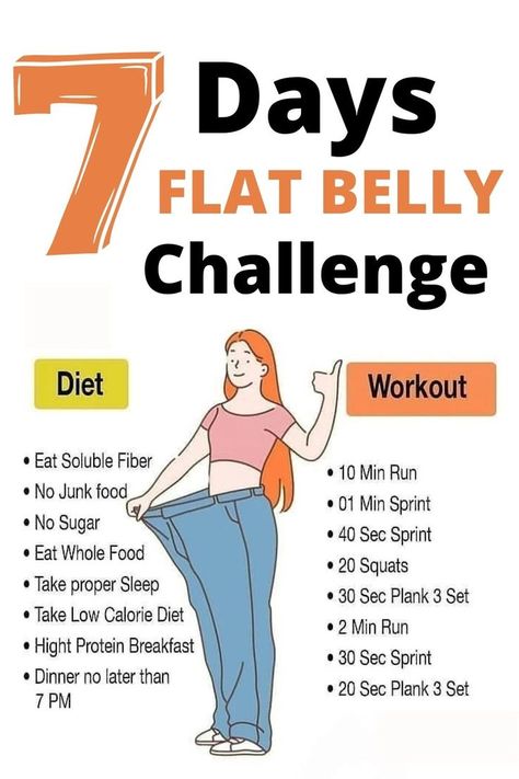 7 Days Flat belly challenge. #weightloss #weightlossworkoutplan #fatlosstips #loseweightquickly #fatlossadvice Flat Belly In 7 Days, Flat Stomach Overnight, Drink To Lose Belly, Loose Weight Workout, Belly Challenge, Flat Belly Challenge, Lose Stomach Fat Fast, Flat Belly Fast, Lose Tummy Fat