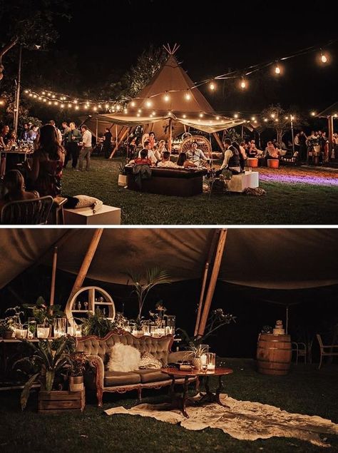 Boho Outdoor Wedding, Fun Wedding Decor, Rustic Wedding Decorations, Outdoor Cocktail, Summer Wedding Decorations, Boho Outdoor, Tipi Wedding, Outdoor Wedding Decorations, Wedding Boho