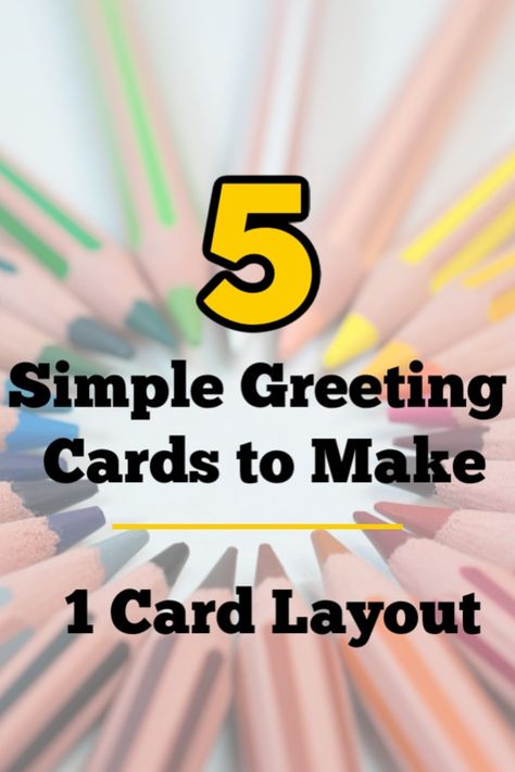 Diy Simple Cards Handmade, Basic Greeting Card Design, Clean And Simple Greeting Cards, Types Of Cards To Make, Creating Cards Ideas Simple, How To Make Greetings Cards Ideas, Make Greeting Cards Ideas, Quick Birthday Cards Diy, Homemade Cards Ideas Creativity Design