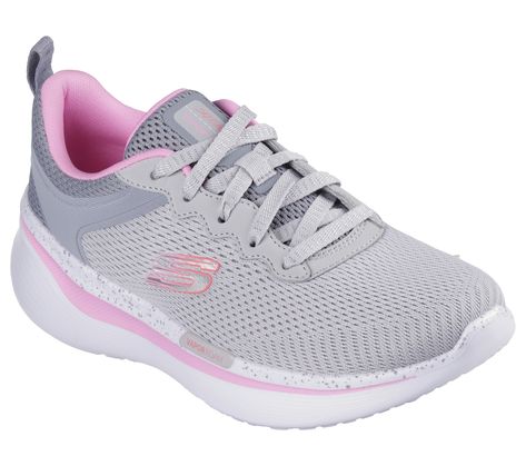 Experience lightweight comfort and sleek style wearing Skechers Vapor Foam Plus - Stoked. This vegan lace-up features an engineered mesh upper with hotmelt quarter overlays, a multi-layered midsole with speckled trim, a Skechers Air-Cooled Memory Foam insole, and ultra-lightweight Vapor Foam cushioning. | Skechers Women's Vapor Plus - Stoked Sneaker | Medium Width | Skechers Air-Cooled Memory Foam comfort insole | Ultra-lightweight Vapor Foam cushioning | Crafted with 100% vegan materials | Lace-up engineered mesh upper with hotmelt quarter overlays | Multi-layer midsole with speckled trim | Flexible traction outsole | 1 3/4-inch heel height | Skechers Sleek Style, Wide Shoes, Skechers Women, 4 Inch Heels, Sleek Fashion, Shopping Hacks, Pink Fashion, Multi Layering, New Product