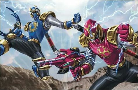 Power Ranger Ninja Storm Thunder Rangers . . . Gouraigers Power Rangers Poster, Power Rangers Comic, Power Rangers Megazord, Power Rangers Ninja Storm, Power Rangers Cosplay, Saban's Power Rangers, Tommy Oliver, All Power Rangers, Tmnt Characters