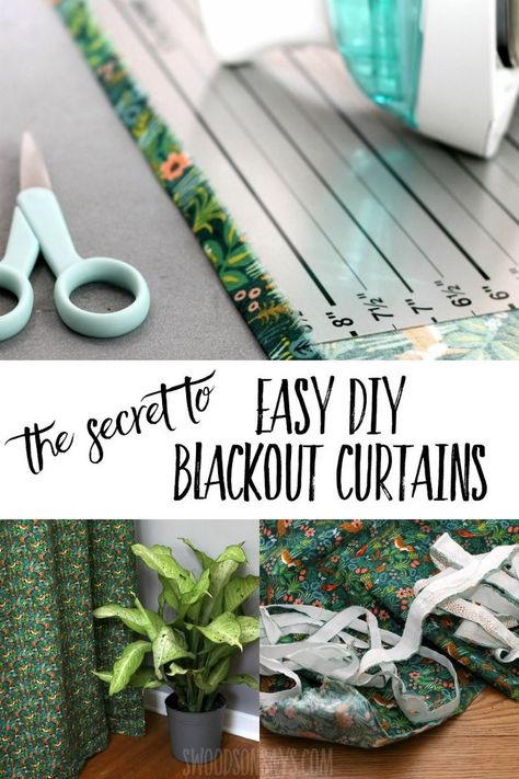 Sewing Curtains For Beginners, Diy Blackout Curtains, Sewing Curtains, No Sew Curtains, Beginner Sewing Projects Easy, Leftover Fabric, Diy Curtains, Sewing Projects For Beginners, Easy Sewing Projects