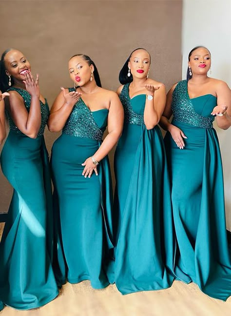 Bridal Train, Latest Bridesmaid Dresses, African Bridesmaid Dresses, Bridesmaid Dresses With Sleeves, Custom Bridesmaid Dress, Dinner Dress Classy, Bridesmaid Dress Styles, Dress Sleeve Styles, Long Bridesmaid Dress