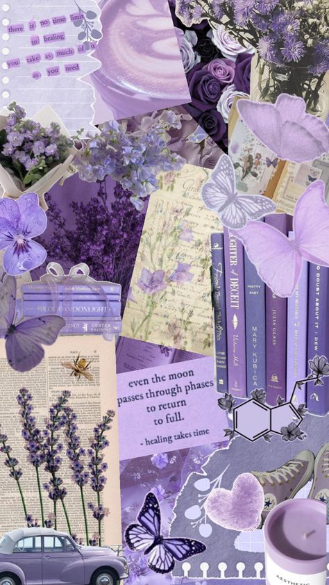 Purple Collage, Iphone Wallpaper Violet, Purple Aesthetic Background, Purple Books, Desain Buklet, Iphone Wallpaper Classy, Pretty Wallpapers Tumblr, Inspiration Tattoos, Lavender Aesthetic