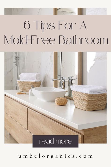 clean bathroom Mold Free Shower Design, How To Prevent Mold In Bathroom, Mold Proof Bathroom, Prevent Mold In Bathroom, Mold Free Bathroom Design, Molding In Bathroom, Small Green Bathroom Ideas, Windowless Bathroom Ideas, Bathroom Maintenance