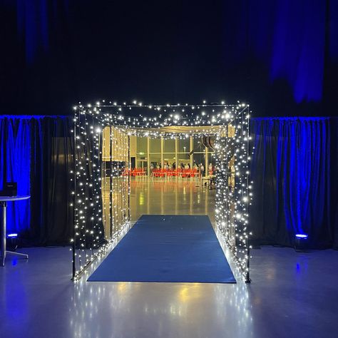 Prom Themes Starry Night Decoration, Prom Themes Starry Night, Under The Stars Quinceanera Theme, School Dance Decorations, Starry Night Theme, Prom Venues, School Dance Themes, Starry Night Prom, Night To Shine