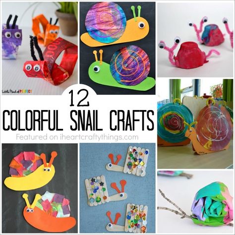 12 Colorful Snail Crafts for Kids | Educational | Spring crafts for ...