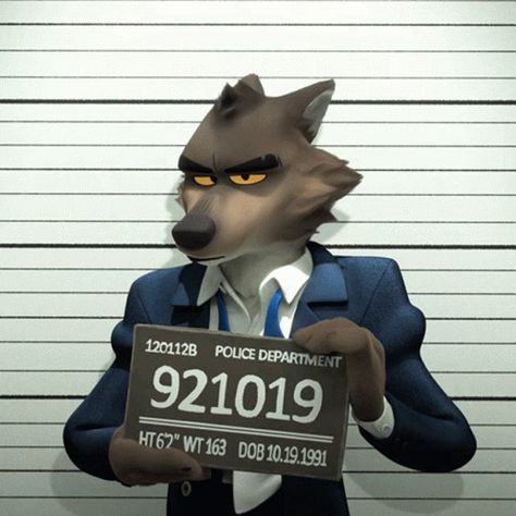 Mug Shot Mr Wolf GIF - Mug Shot Mr Wolf The Bad Guys - Discover & Share GIFs Mr Wolf, Mister Wolf, Wolf Character, The Bad Guys, Guy Gifs, Big Bad Wolf, Dreamworks Animation, Bad Guys, Bad Wolf