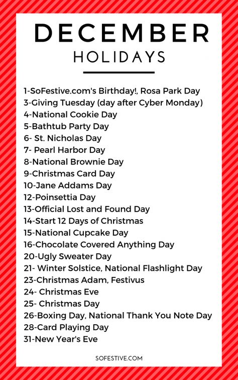 December Holidays Silly Holidays Calendar, Holidays Of The Year, Monthly Holidays List, National Holiday Calendar 2023, December Events For Residents, 2023 Holiday Calendar, Holidays In December, January Holidays, List Of Holidays