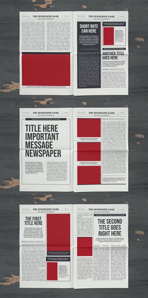 Small Classy Newspaper Template InDesign. 16 Pages. Newspaper Magazine Layout, Newspaper Layout Ideas, Editorial Newspaper Layout, News Paper Advertisement Design, Cool Newspaper Design, Editorial Page Newspaper, Newspaper Page Design, News Letter Design Layout, News Letter Layout