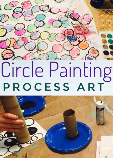 Shape Process Art, Reggio Art Activities Preschool, Circle Ideas For Preschool, September Process Art Preschool, Discovery Activities For Preschoolers, Circle Projects Preschool, Pre K Painting Activities, Montessori Art Activities 3-6, Artist Theme Preschool